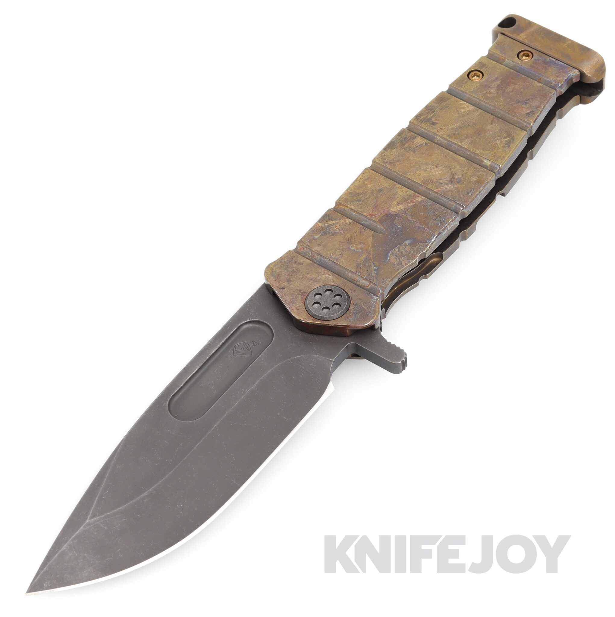 Medford Knives USMC FF S45VN Acid Distressed Blade with Scorched Earth Handle/ Distressed PVD Hardware and Clip