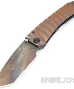 Medford Knives Marauder-H (Supressed Handles) S45VN Vulcan Tanto Blade with Maker's Ano Predator Handles/ Maker's Hardware and Dual Finish Clip