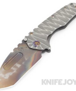 Medford Knives Praetorian "T" S45VN Vulcan Tanto Blade with BB/Brushed Silver Predator Handles/ Flamed Hardware and Clip