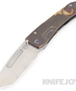 Medford Knives Slim Midi Marauder S45VN Tumbled Tanto Blade with Bronze "Deep-Cut Fleur De Lis" Handles/ Flamed Hardware and Clip