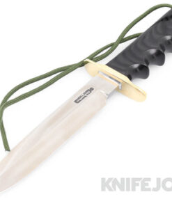 Randall Made Knives Model 16 Diver Stainless Blade with Finger Grip Black Micarta Handles
