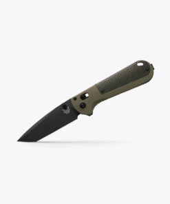 Benchmade 431BK-1 Redoubt Axis Lock Plain Edge Tanto Cerakote Blade with Ranger/ Forest Green Grivory Handles