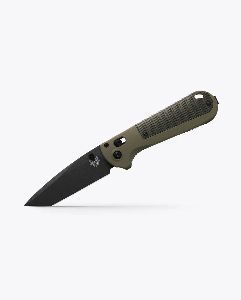 Benchmade 431BK-1 Redoubt Axis Lock Plain Edge Tanto Cerakote Blade with Ranger/ Forest Green Grivory Handles