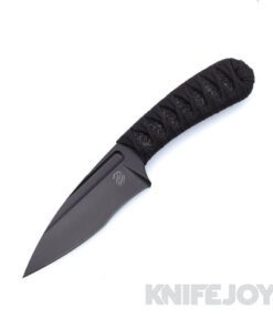 Bastinelli Knives SIN Fixed Blade PVD N690CO Blade with Black Tsukamaki Wrapped Handle