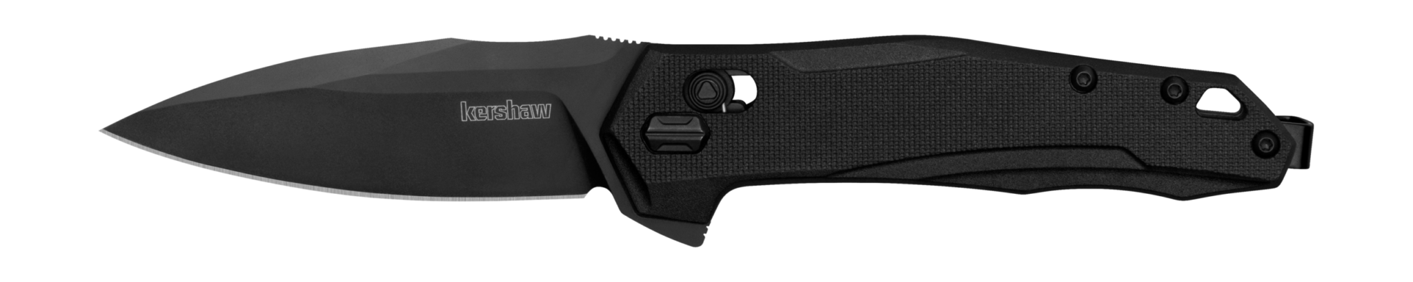 Kershaw 2041 Monitor DuraLock KVT Flipper Black Oxide Blade with Black Reinforced Nylon Handles