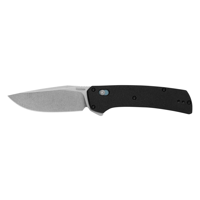 Kershaw 2047 Layup DuraLock KVT Flipper Stonewashed Blade with Black Glass Reinforced Nylon Handles