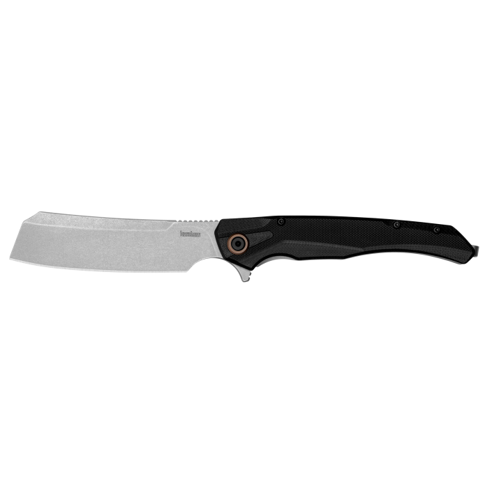 Kershaw 2078 Strata KVT Flipper Stonewashed Cleaver Blade with Bead Blasted Stainless Steel/ G10 Handles