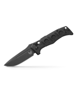 Benchmade Adamas 2730GY-1 Mini Adamasmatic Knife Black Cerakote  Plain Blade with Black G10 Handles