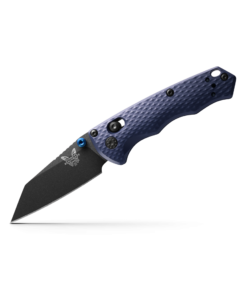 Benchmade 290BK Full Immunity AXIS Lock Knife Wharncliffe Cobalt Black Blade with Crater Blue Anodized Aluminum Handles