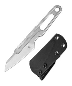 Kizer 1057A1 Cobbler Compact Fixed Blade Knife Stonewashed Blade with Stonewashed Handles