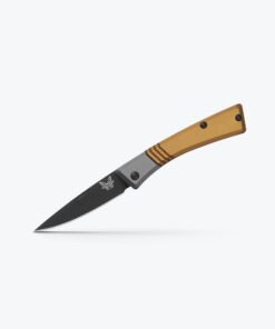 Benchmade 315BK-01 Successor Slipjoint with Black DLC M390 Drop Point Blade and Burnt Brass Aluminum Handles / Ash Grey Aluminum Bolsters