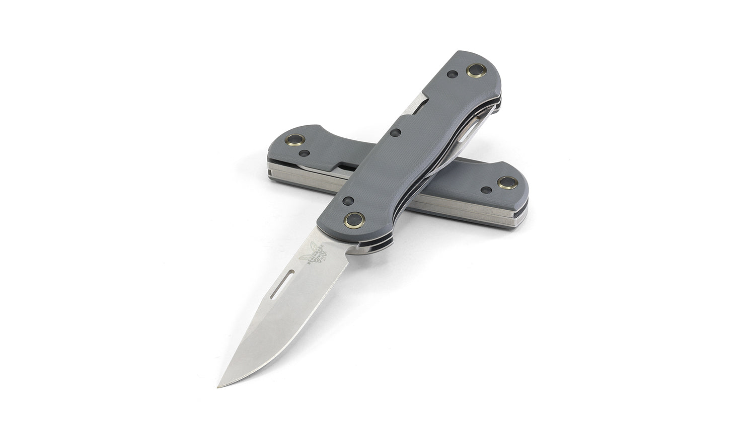 Benchmade 317 Weekender Slip Joint Knife 2-Blade/Bottle Opener with Cool Gray G10 Handles