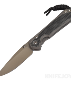 Chris Reeve Knives Small Sebenza 31 Magnacut Drop Point Double Silver Lugs Blade with Black Canvas Micarta Inlay Knife