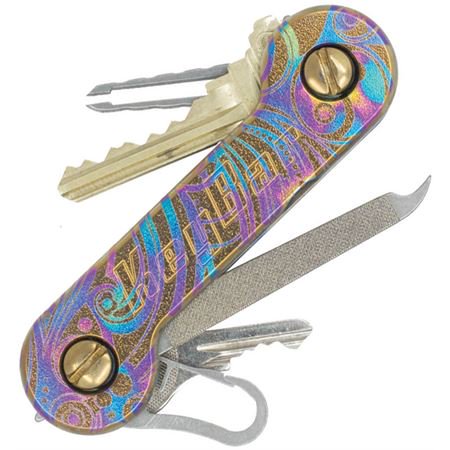KeyBar KBR245 Titanium with Coral Floral Design