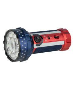 Olight Marauder Mini Stars and Stripes Aluminum LIMITED Edition Rechargeable LED Flashlight with Flood and Throw (7000 Max Lumens)