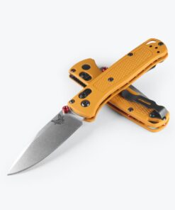 Benchmade 533-08 Mini Bugout Daybreak Light Weight Drop Point Satin Blade with Daybreak Yellow Grivory Handles