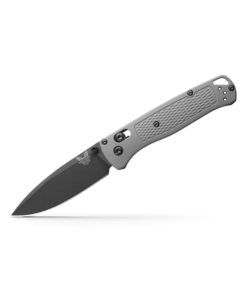 Benchmade 535BK-08 Limited Bugout AXIS Lock Knife Drop Point Plain Cerakote Blade with Storm Gray Grivory Handles