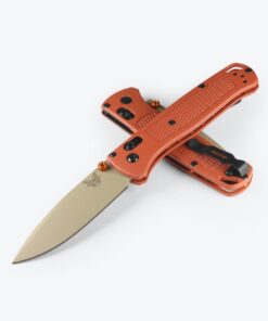 Benchmade 535TN-10 Bugout AXIS Lock Knife Drop Point CPM-S30V Desert Verde Cerakote Blade with Rust Orange Grivory Handles