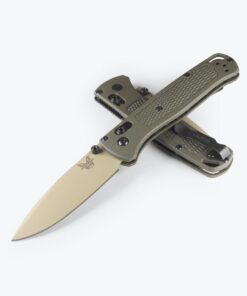 Benchmade 535TN-11 Limited Bugout AXIS Lock Knife Drop Point CPM-S30V Desert Verde Cerakote Blade with Dark Olive Grivory Handles