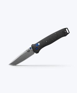Benchmade Bailout 537-09 AXIS Lock Folder M390 Tanto Stonewash Plain Blade with Carbon Fiber Handles