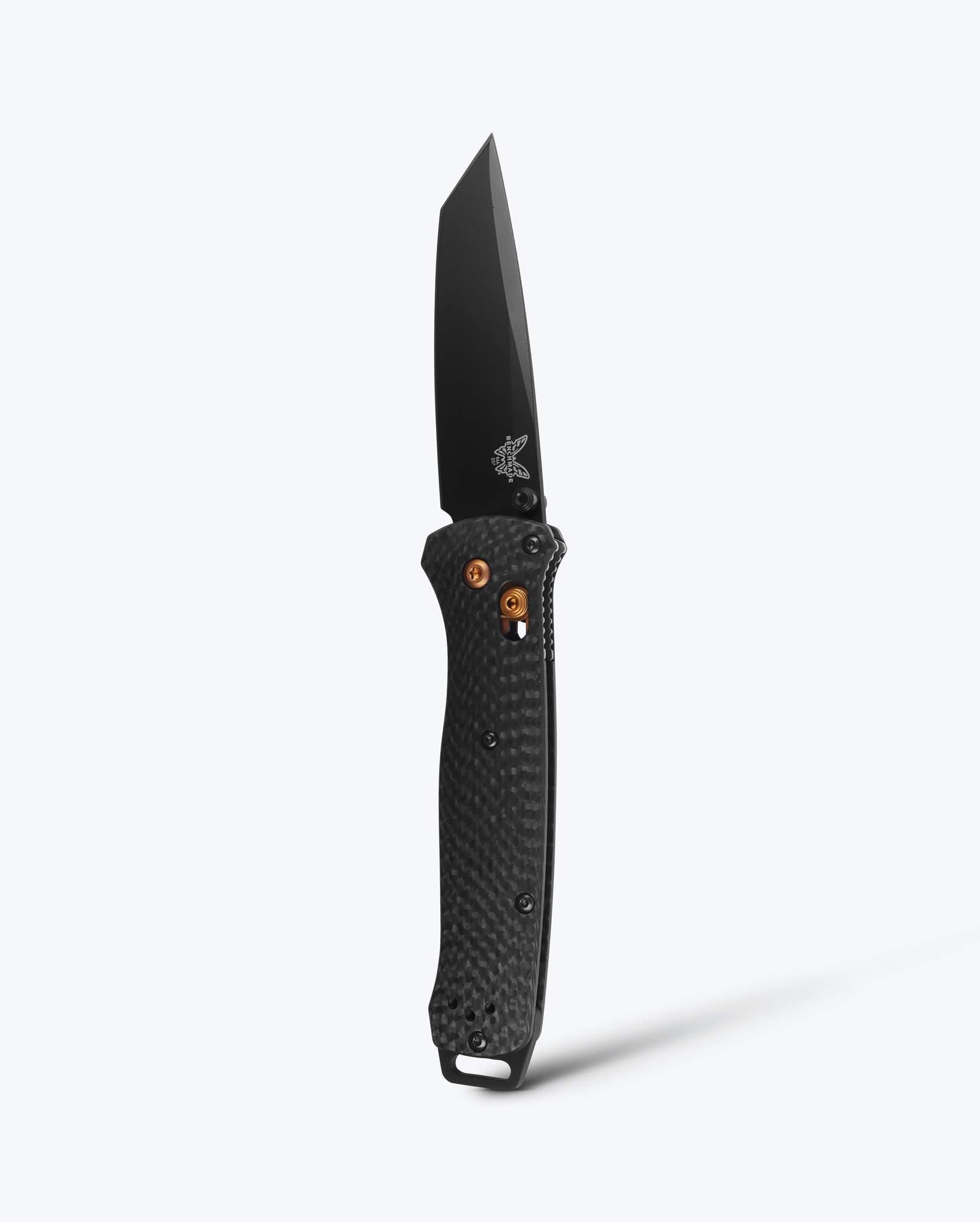 Benchmade Bailout 537BK-10 AXIS Lock Folder S90V Black Cerakote Tanto Plain Blade with Carbon Fiber Handles