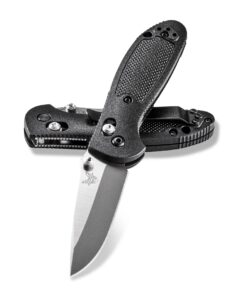 Benchmade Mini Griptilian 556-S30V AXIS Lock Knife S30V Drop Point Blade with Black Nylon Handles