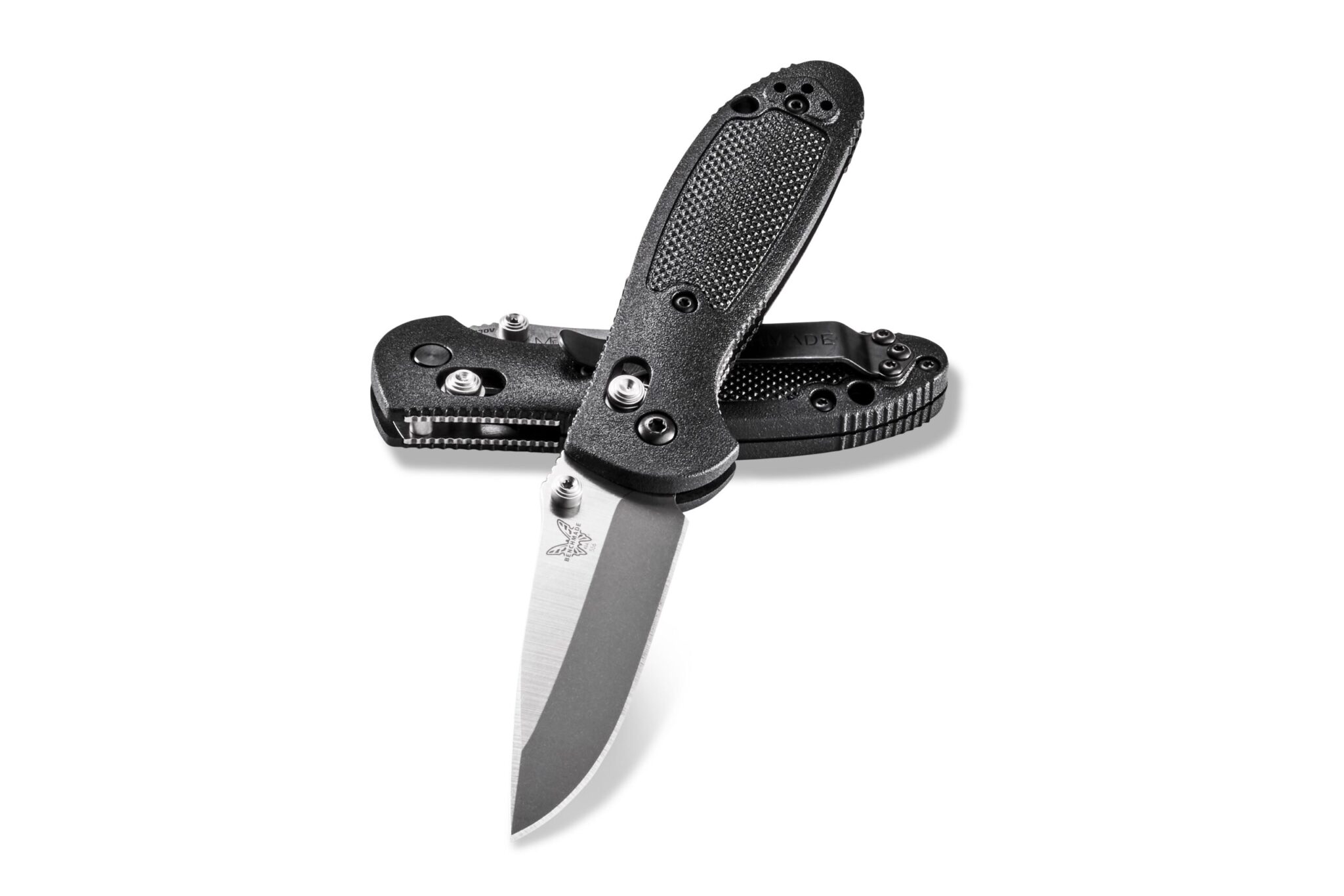 Benchmade Mini Griptilian 556-S30V AXIS Lock Knife S30V Drop Point Blade with Black Nylon Handles