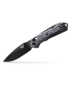 Benchmade 565BK-02 MINI FREEK Folder Knife CPM-M4 DLC Plain Edge Drop Point Blade with Black/ Gray G10 Handles
