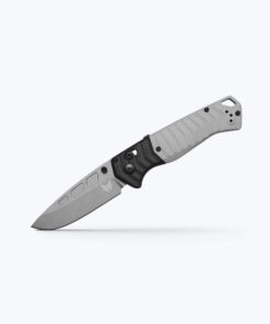 Benchmade PSK 593GY-02 AXIS Assist Folder Elmax Drop Point Blade with Gray Grivory Handle