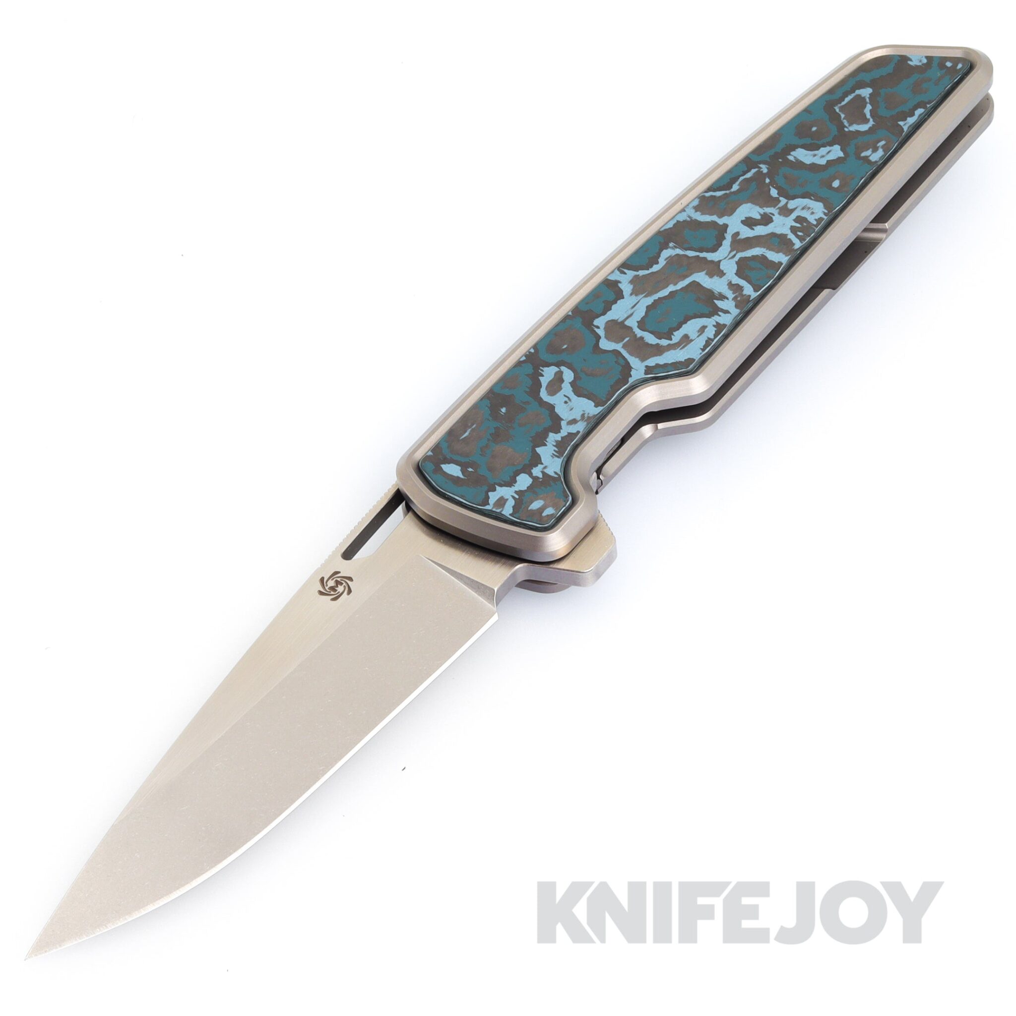 Mechforce Frame Lock M-1 M390 Drop Point Blade with Artic Fat Carbon Inlay Handles