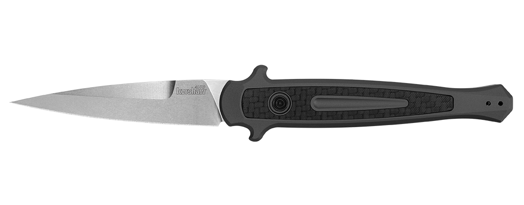 Kershaw Knives Launch 8 Stiletto Auto Gray and Carbon Fiber
