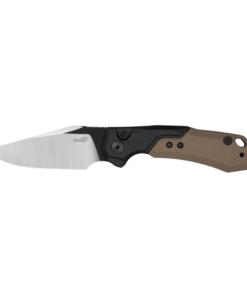 Kershaw 7851 Auto Launch 19 Automatic Folder Two-Tone Clip Point Blade with Black Anodized Aluminum/ Earth Brown G10 Scales Handles