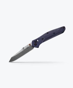 Benchmade Osborne 940-04  AXIS Lock Folding Knife M390 Stonewashed Plain Blade, Denim Micarta Handles