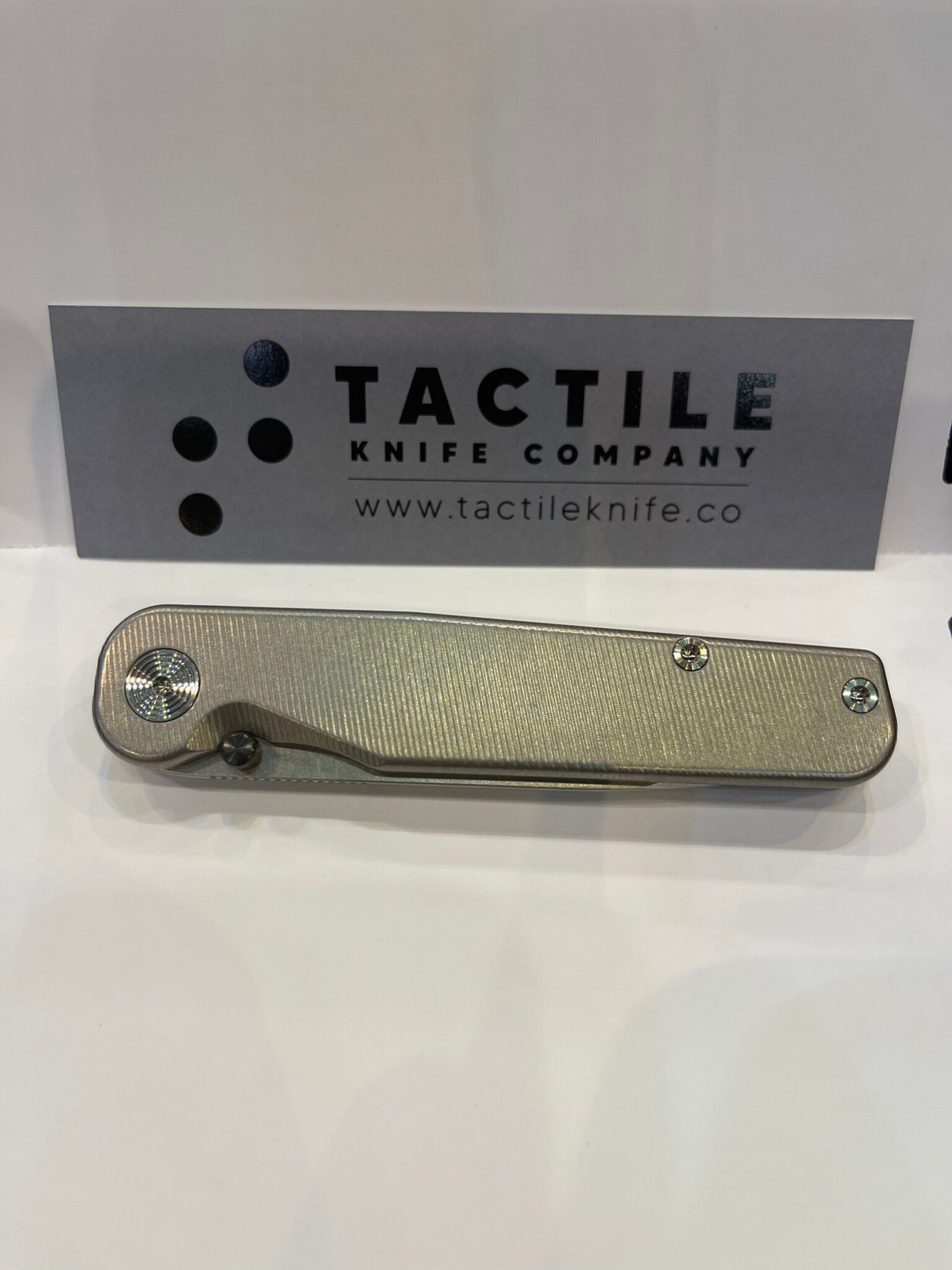Tactile Knife Co. Rockwall Thumbstud Magnacut Blade with Titanium Handles and Zirconium Stud