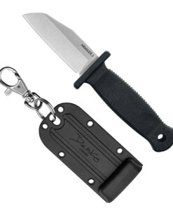 Demko Knives Armiger 2 Fixed Blade Shark Plain Blade with Black Rubberized Handles/ Kydex Sheath