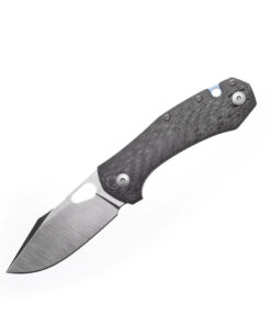 GiantMouse Knives Vox/Anso ACE Atelier Linerlock Knife Satin Elmax Blade with Carbon Fiber Handles