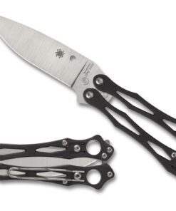 Spyderco B02GP2 Smallfly 2 Black G-10 Butterfly Balisong Knife