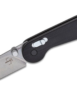 Boker Knives Boker Plus 01BO899 Hebdo Folding Knife Stonewash Nitro-V Blade with Black G10 Handles