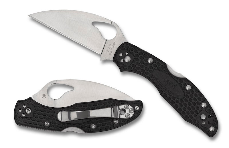 Byrd Meadowlark 2 Wharncliffe Knife BY04PBKWC2 Lightweight Black FRN PlainEdge Blade