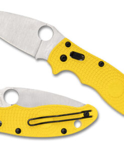 Spyderco C101PYL2 Manix 2 Salt Ball Bearing Lock Knife Plain Magnacut Blade with Yellow Lightweight FRCP Handles