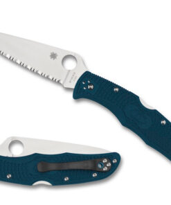 Spyderco C10FSK390 Endura 4 Lightweight Knife Blue FRN (3.8" Serr)
