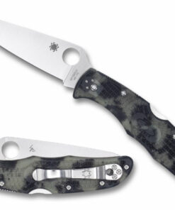 Spyderco C10ZFPGITD Endura Plain Satin Blade with Glow in the Dark ZOME Handle