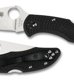 Spyderco C11FPBK Delica Flat Ground Black PlainEdge