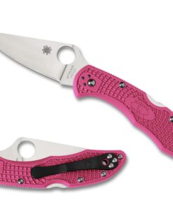 Spyderco C11FPPNS30V Delica Pink Heels Pink Lightweight PlainEdge Knife