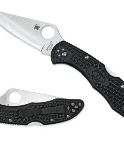 Spyderco C11PBK Delica Plain Edge Black FRN
