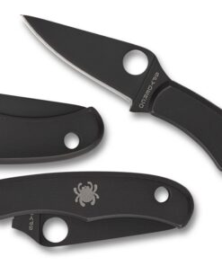 Spyderco C133BKP Bug Stainless Black with PlainEdge Black Blade