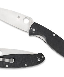 Spyderco Resilience Black G-10 Plain Edge Knife