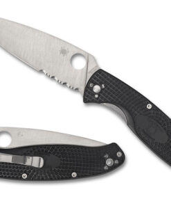 Spyderco C142PSBK Resilience Lightweight Black FRN Handles Combo Edge Knife