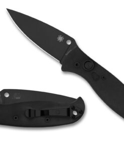 Spyderco C165GPBBK2 Autonomy 2 All Black PlainEdge Automatic Knife
