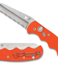 Spyderco C165GSOR Autonomy 2 Spyderedge Satin Blade with Orange G-10 Handles AUTO
